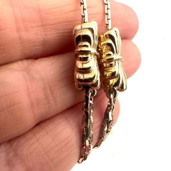 Gold tone vintage adjustable necklace - Picture 6 of 8